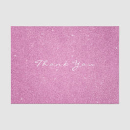 Papel De Seda Purpurina Gracias Fuchsia Rosa Favor Blanco