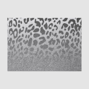 Papel De Seda Purpurina Leopard Print