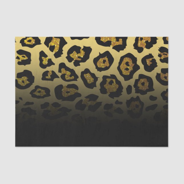 Papel De Seda Purpurina Leopard Print (Anverso)