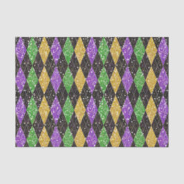 Papel De Seda Purpurina Mardi Gras Harlequin Argyle