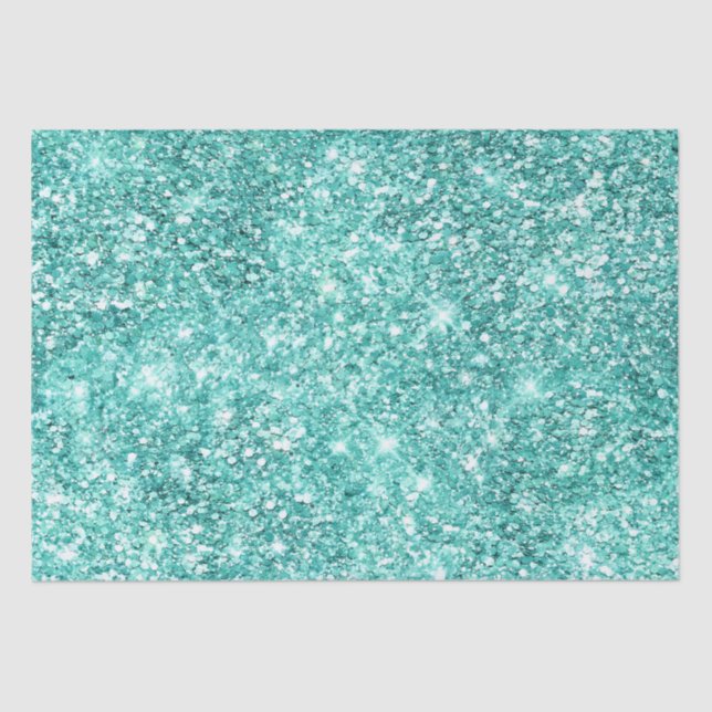 Papel De Seda Purpurina Mint Green Glitz (Anverso)