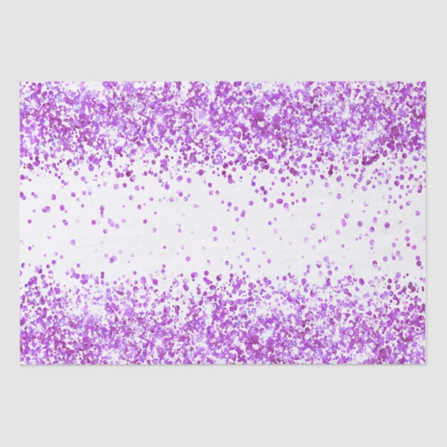 Papel De Seda Purpurina morado blanco chispeante Navidades Navid (Anverso)