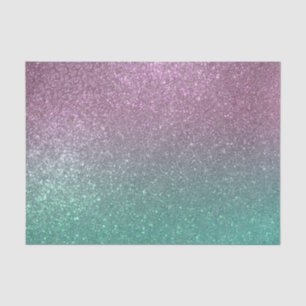 Papel De Seda Purpurina Ombre De Parking Verde Rosa De Sirena