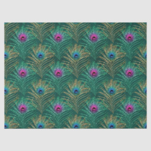 Papel De Seda Purpurina Peacock Feather Series Design 9