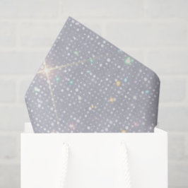 Papel De Seda Purpurina plateado Textura Diamante blanco esparci