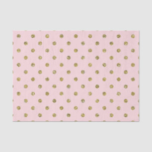 Papel De Seda Purpurina rosa y dorada Lunares brillantes Fiesta