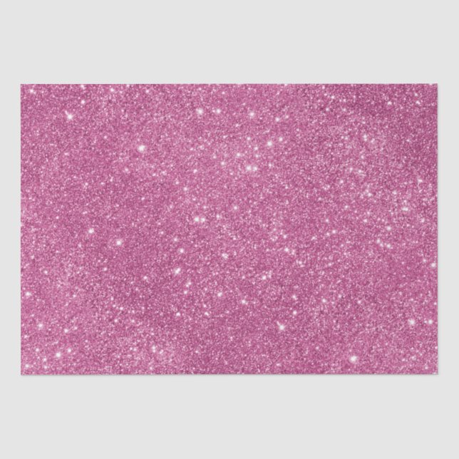 Papel De Seda Purpurina Rosado Caliente (Anverso)