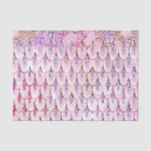 Papel De Seda Purpurina rosado irlandés Sirena Escales de peces