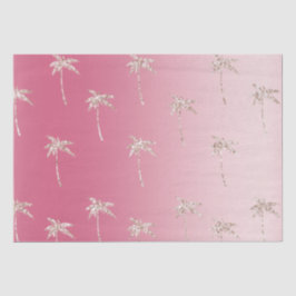 Papel De Seda Purpurina Rubor rosa Palm Trees Ombre