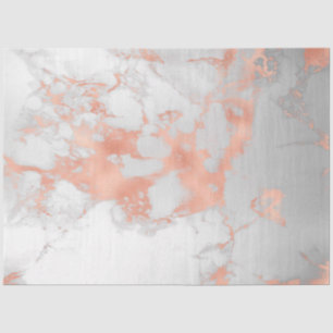 Papel De Seda Purpurina Rubor White Pink Marble Moderno