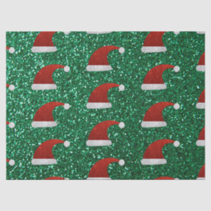 Papel De Seda Purpurina Santa Hat