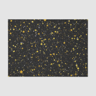 Papel De Seda Purpurina Stars3 - Negro del oro