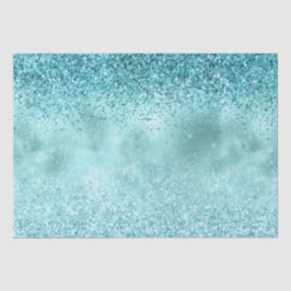 Papel De Seda Purpurina Turquoise Aqua Gold Glam