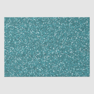 Papel De Seda Purpurina Turquoise Faux