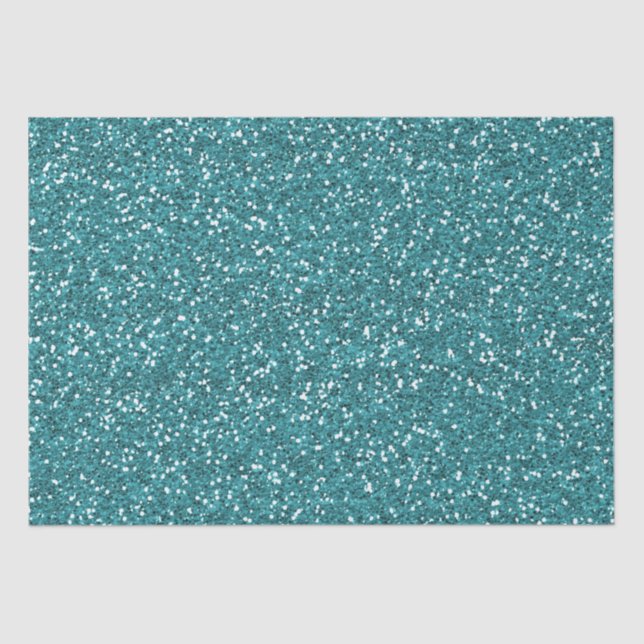 Papel De Seda Purpurina Turquoise Faux (Anverso)