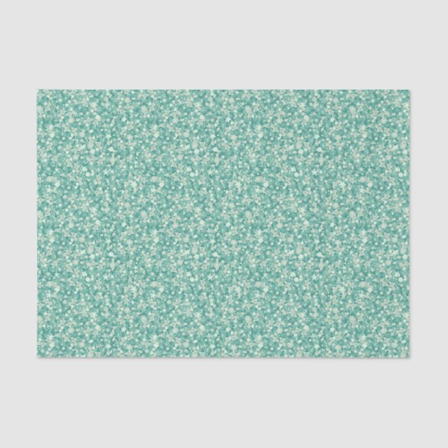 Papel De Seda Purpurina Verde De Mint Y Parkles. (Anverso)