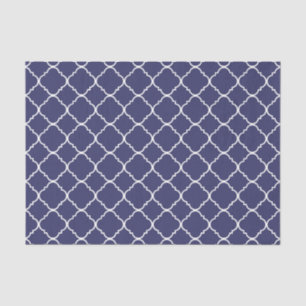 Papel De Seda Quatrefoil blanco púrpura