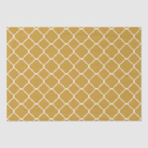 Quatrefoil blanco y amarillo dorado