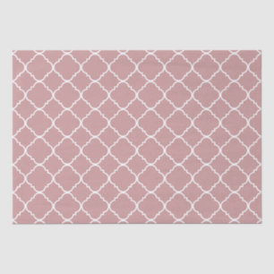Papel De Seda Quatrefoil rosa y blanco bonito
