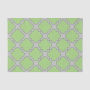 Papel De Seda Quatrefoil verde