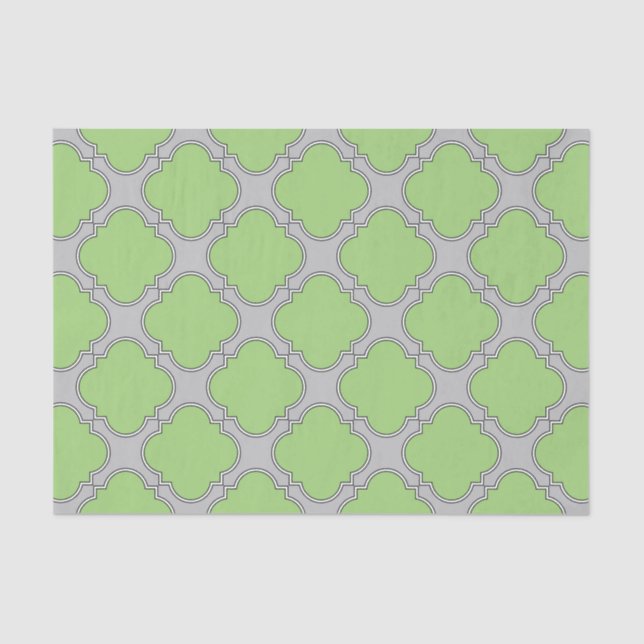 Papel De Seda Quatrefoil verde (Anverso)