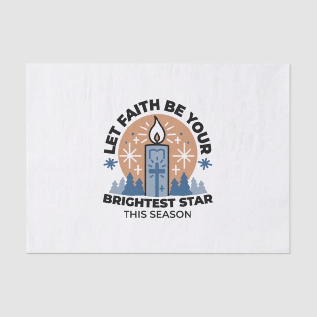 Papel De Seda Que brille la fe: Tema del invierno (Anverso)