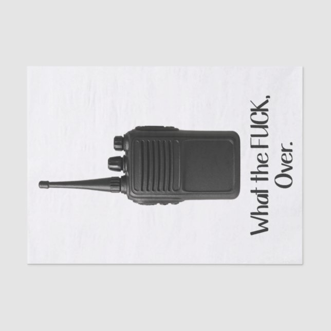 Papel De Seda Qué m***da Sobre El Icono De Walkie Talkie Funny (Anverso)