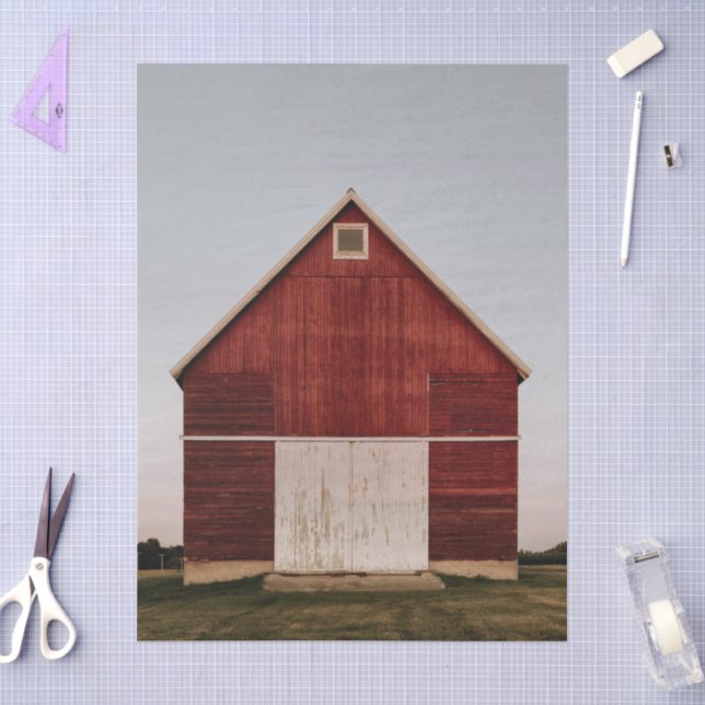 Papel De Seda ¡Qué Red Barn perfecto! (Artesanía)