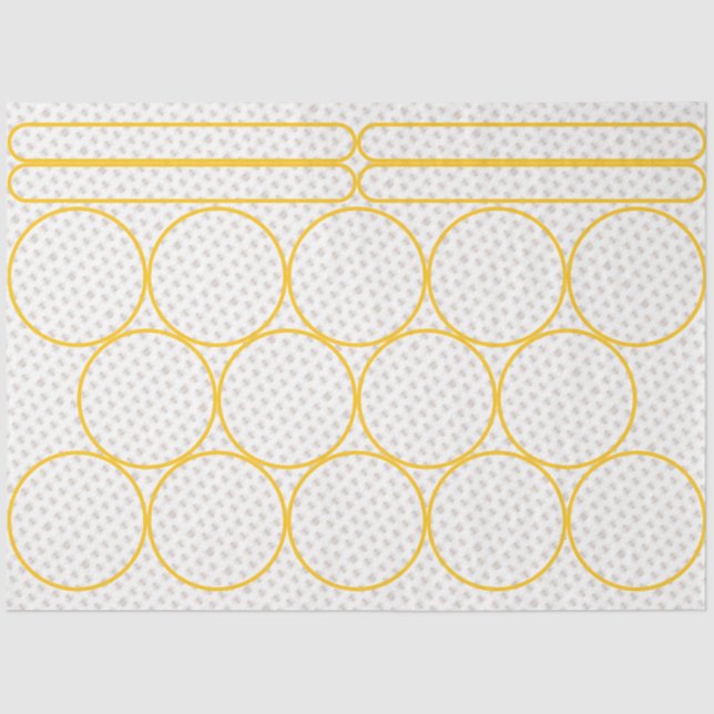 Papel De Seda Queen Bee Honey Jar Lid Topper (Anverso)