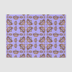 Papel De Seda Queen Hearts Gold Crowne Tiaras periwinkle