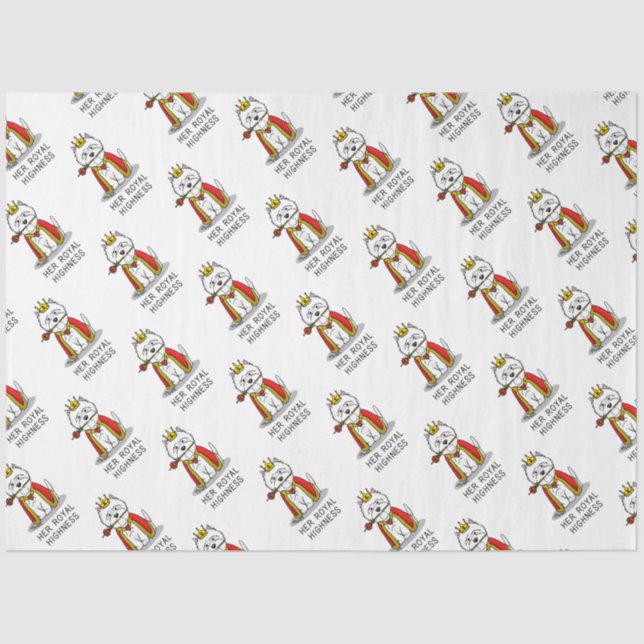 Papel De Seda Queen Westie Dog West Highland White Terrier (Anverso)