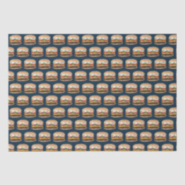 Papel De Seda Queso con temática gastronómica barbacoa Hamburger