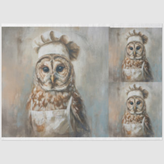 Papel De Seda Quién Cocina Para Usted Owl X3 Decoupage