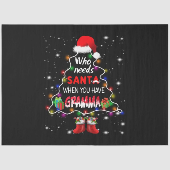 Papel De Seda Quién necesita a santa cuando tienes gramática (Anverso)