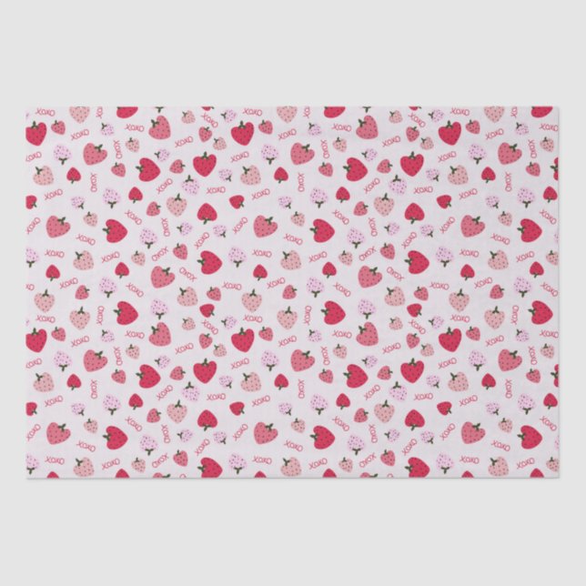 Papel De Seda Quiras de amor de corazón xoxo (Anverso)