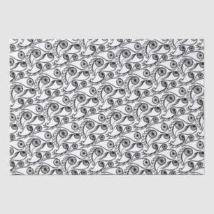 Papel De Seda Quirky Paisley Patrón Ojo Espeluznante Gracioso Ha