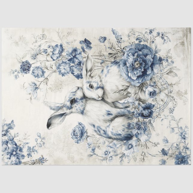 Papel De Seda Rabbit Pair Three Tissue Paper (Anverso)