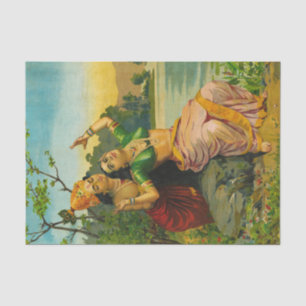 Papel De Seda Radha Bilas de Raja Ravi Varma