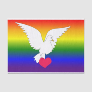 PAPEL DE SEDA RAINBOW HEART DOVE