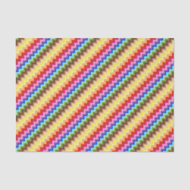 Papel De Seda Rainbow Zig Zag (Anverso)
