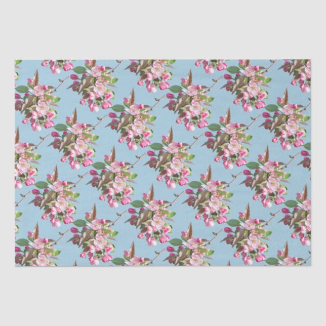 Papel De Seda Rama de flores de manzana (Anverso)