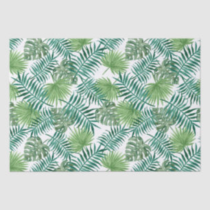 Papel De Seda Rama de hojas de palmeras tropicales patrón verde