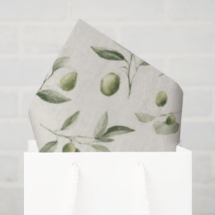 Papel De Seda Rama de oliva - Mediterráneo