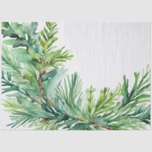 Papel De Seda Rama Evergreen de navidades