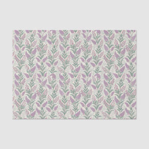 Papel De Seda Ramas Florales de Lavanda Botánico Francés