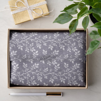 Papel De Seda Ramas y hojas tejidas de lavanda botánica