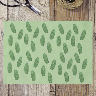 Papel De Seda Ramillete de pepinillos verdes divertidos caras so