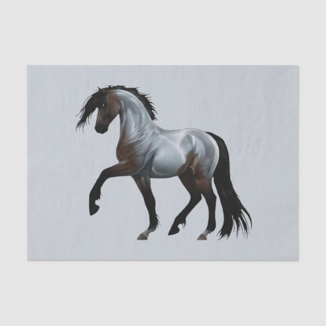 Papel De Seda Ramirez - spanisches Pferd, laufend -  (Anverso)