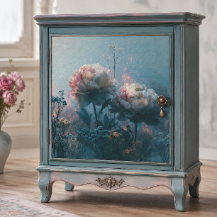 Papel De Seda Ramo de peonía de decoupage con tono rosado neblin