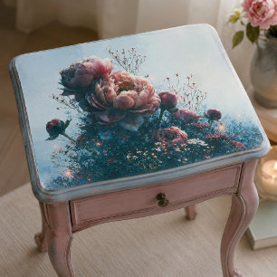 Papel De Seda Ramo de peonía malva polvoriento Decoupage